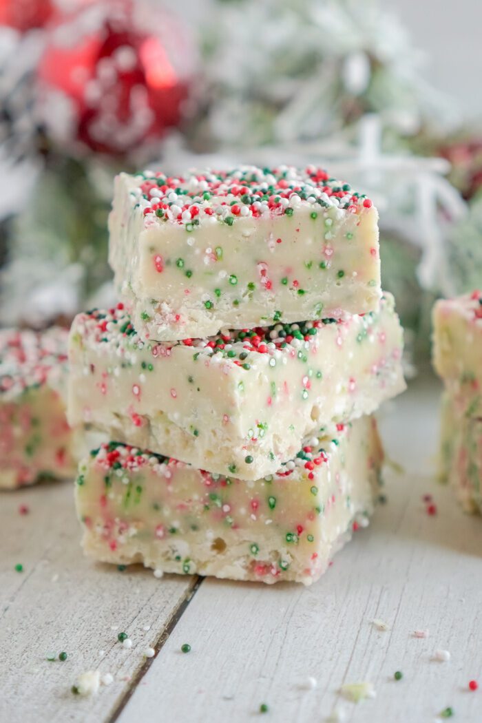 Stack of 3 Sugar Cookie Fudge Squares