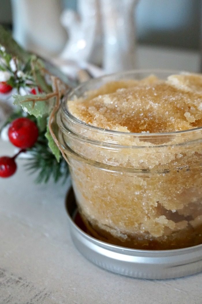 DIY Homemade Winter Hand Scrub Recipe! Easy & Simple Mason Jar Gift Idea for Christmas, Valentine's Day, or Mother's Day made with Lavender Essential Oil!