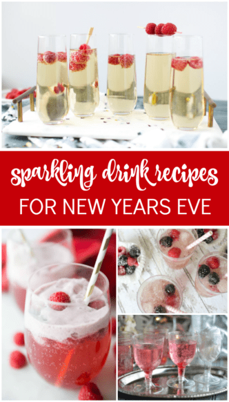 Easy Sparkling Drink Recipes for New Years Eve! Kid-Friendly and Non-Alcoholic New Years Eve Party Punch Recipes! Also great for Christmas or Holidays!