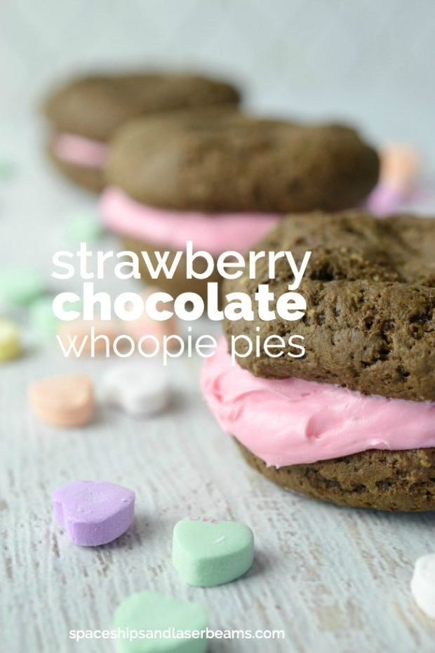 Strawberry Chocolate Whoopie Pies