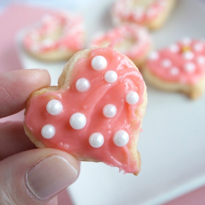 Easy Valentine's Day Mini Sugar Cookies