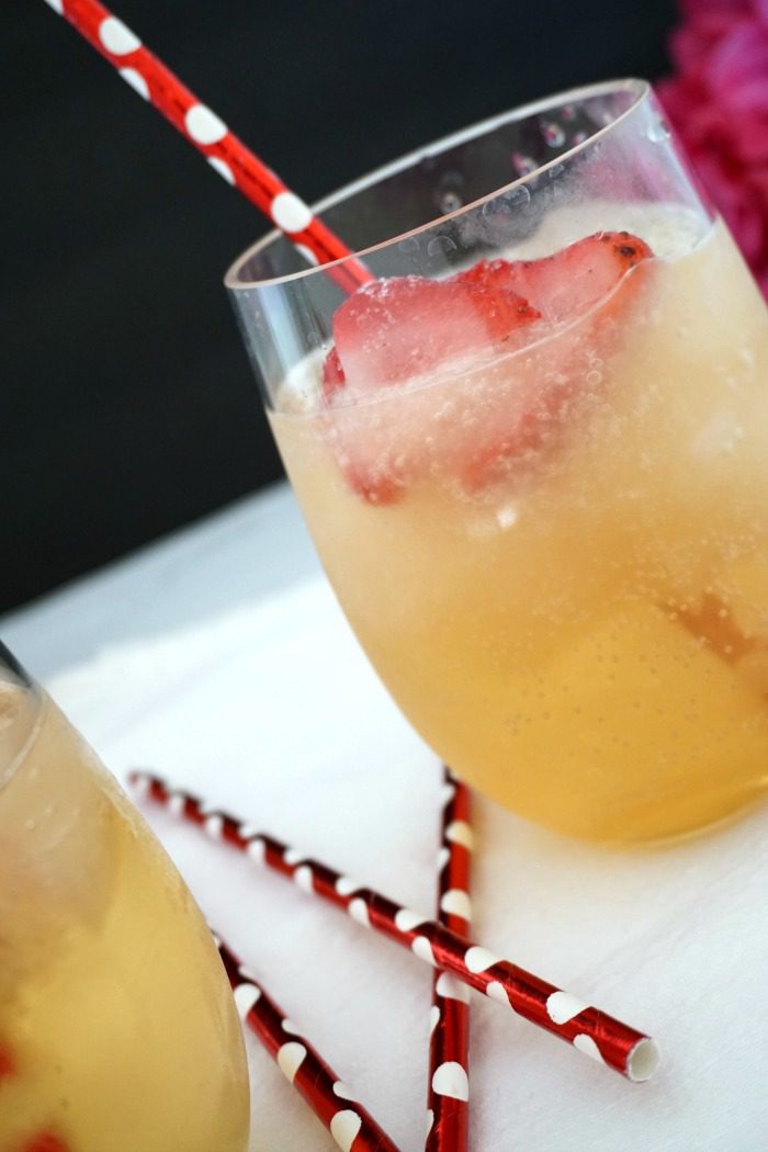 Sparkling Punch! Simple Valentine's Day Punch Recipe! An Easy, Two Ingredient Non-Alcoholic Sparkling Party Punch that is PERFECT for any Holiday or Special Occasion! 