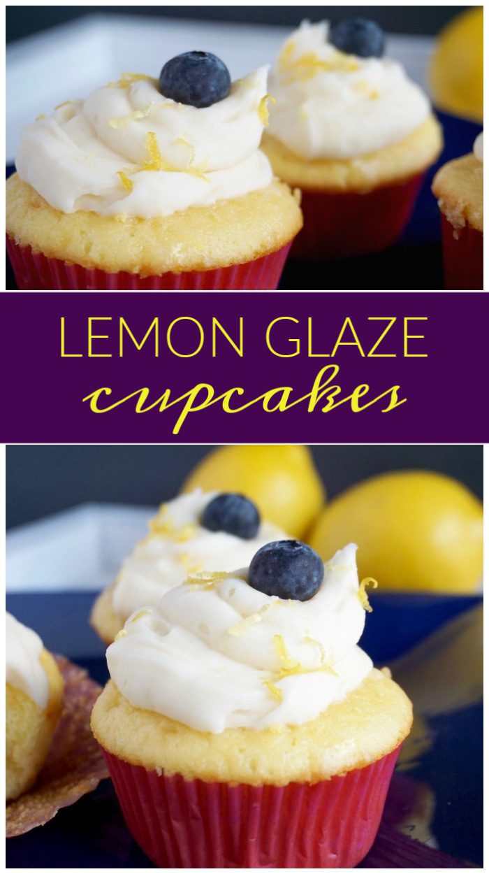 Easy Lemon Cupcakes Recipe! Spring or Summer Simple Dessert Boxed Cake Mix & Pudding Cupcake Recipe with Homemade Clear Glaze and Cream Cheese Frosting!