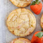 Baked Strawberry Cheesecake Cookies