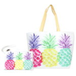 Multi-Pineapple 2 Piece Shoulder Bag & Travel Pouch