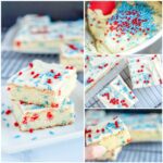 4th of July Cookie Bars red white and blue sprinkles