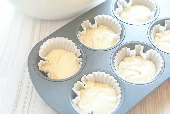 Cupcake Batter in a Muffin Tin