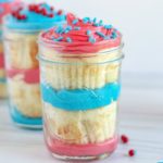 Easy 4th of July Cupcakes in a Mason Jar