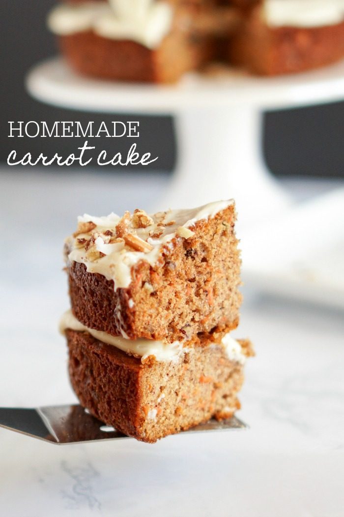 This is the Best Simple Homemade Carrot Cake with Cream Cheese Frosting.
