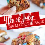 4th of July M&M Cookie Bars