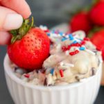 Chocolate Chip Cookie Dough Fruit Dip for the 4th of July