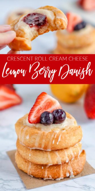 Crescent Roll Cream Cheese Lemon Berry Danish