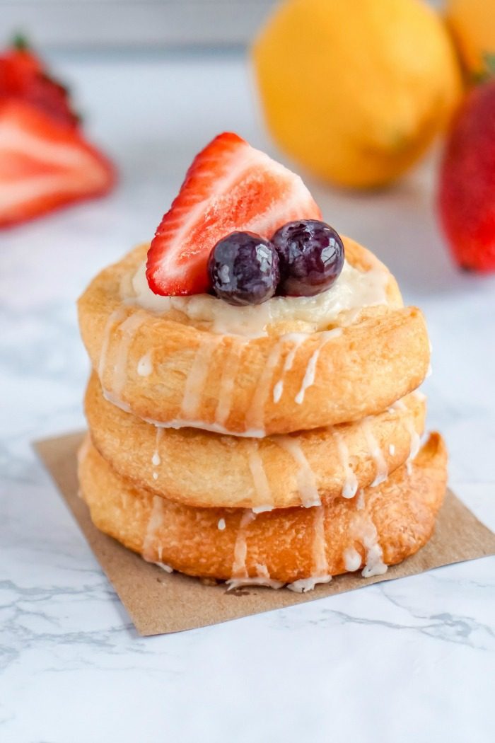 Lemon Glaze Cream Cheese Danish