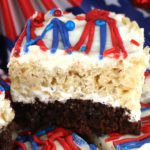 Patriotic Brownie Rice Krispie Treats