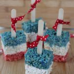 Patriotic Rice Krispie Treat Pops