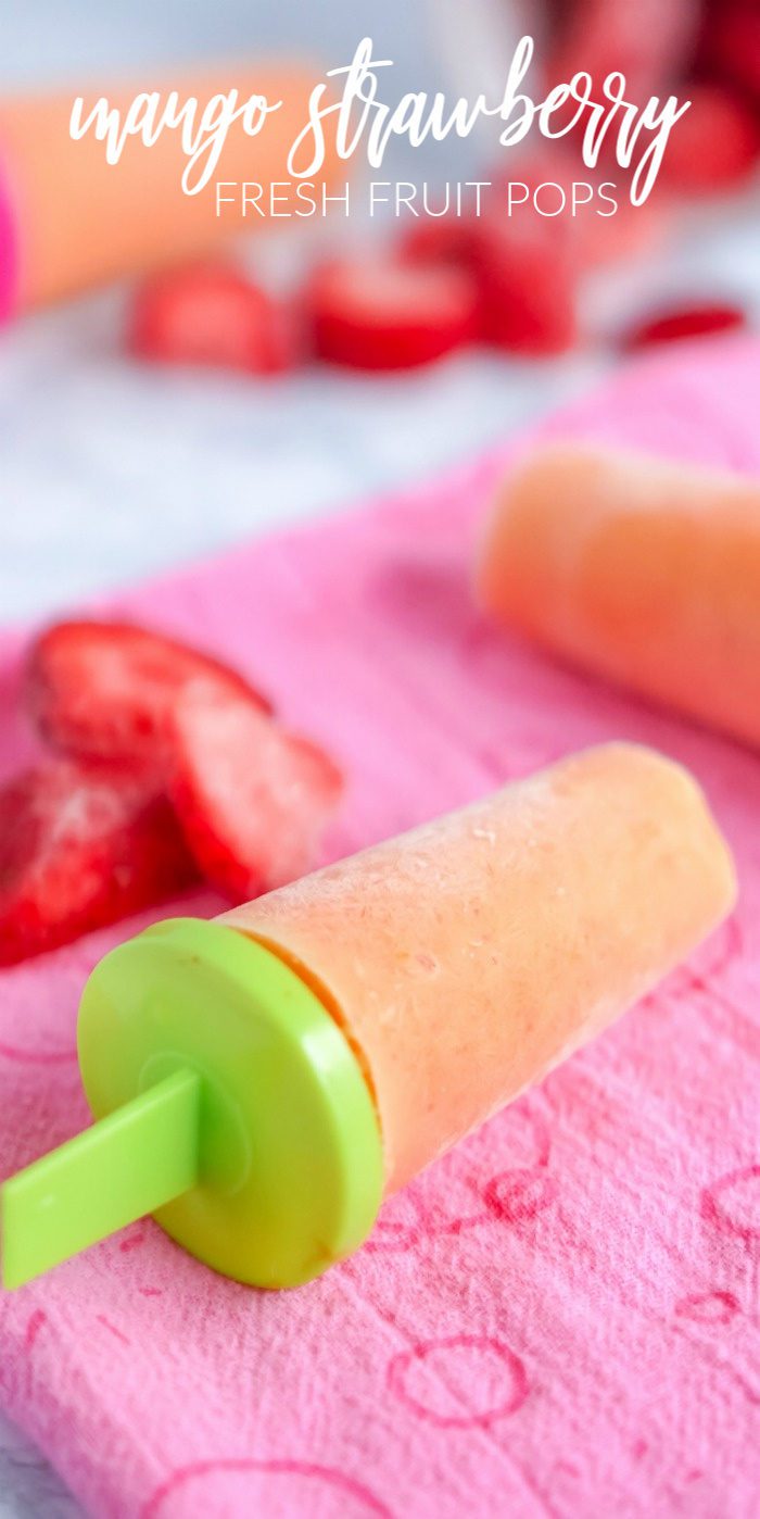 Mango Strawberry Fresh Fruit Pops