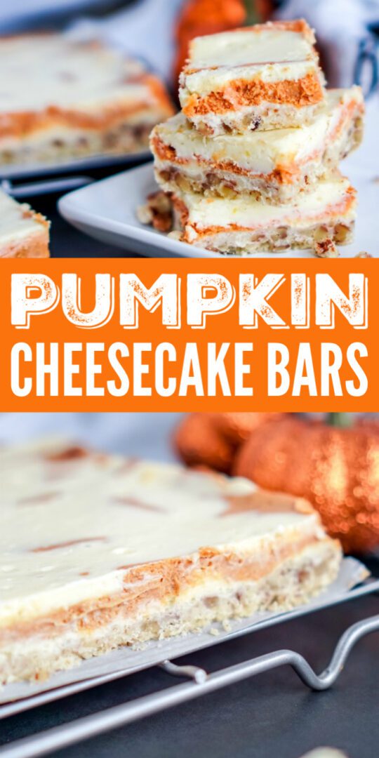 Holiday Pumpkin Cheesecake Bars