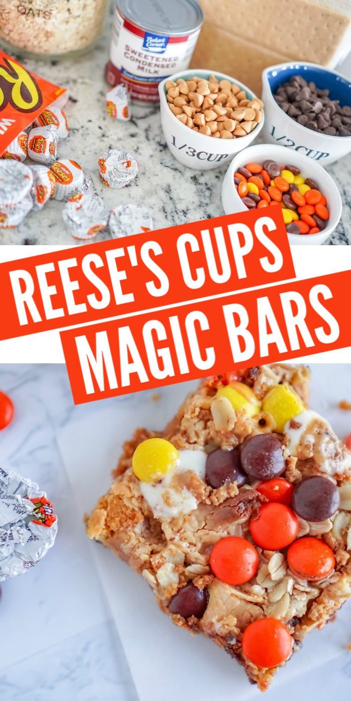 Reese's Peanut Butter Cups Magic Bars.
