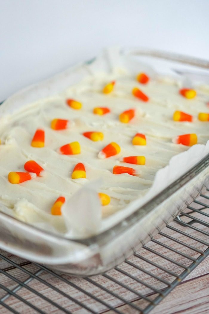 Candy Corn Cookie Bars for Halloween