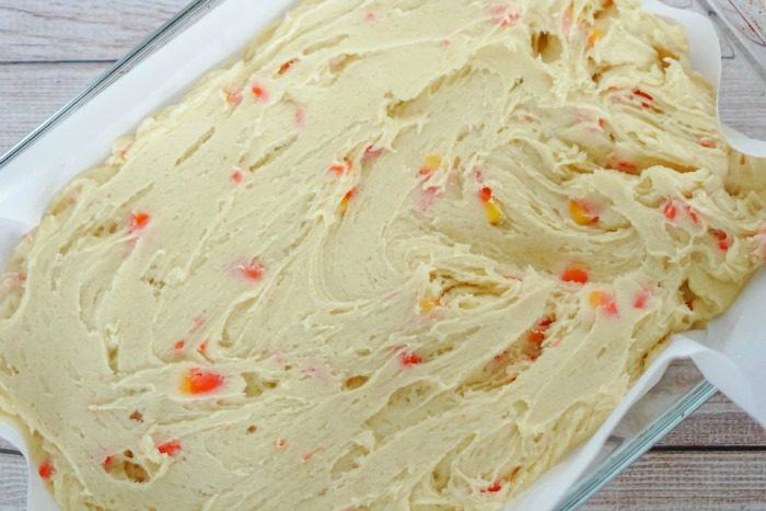 Candy Corn Cookie Bars from Scratch