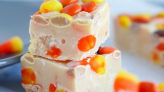 Easy Candy Corn Fudge Recipe for Halloween!