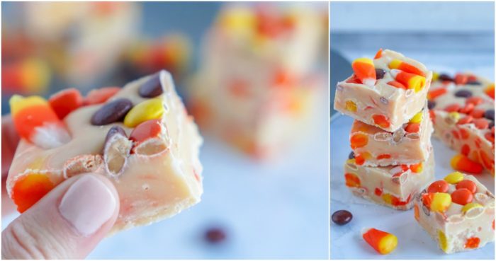 Easy Candy Corn Fudge Recipe for Halloween Dessert