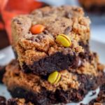 Peanut Butter Pumpkin Brownies for Fall