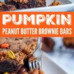 Pumpkin Peanut Butter Brownie Bars