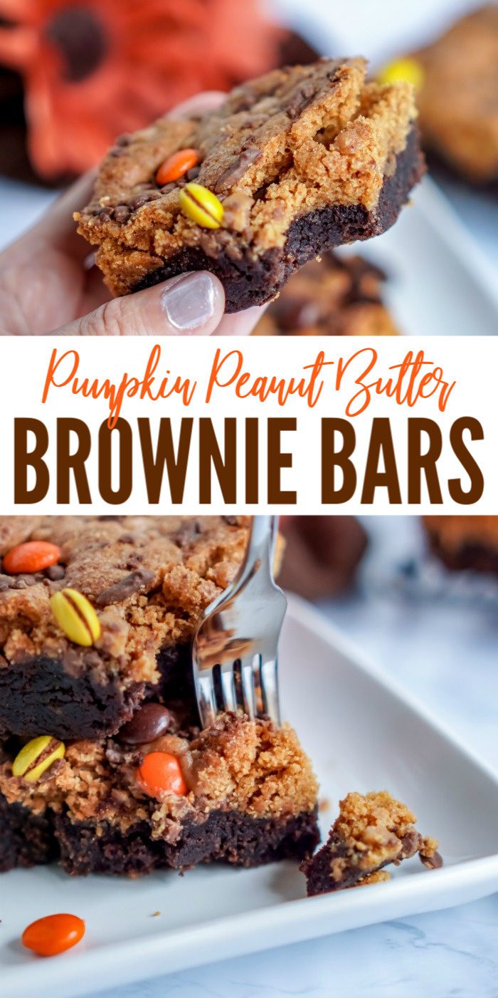 Pumpkin Peanut Butter Brownie Bars Recipe