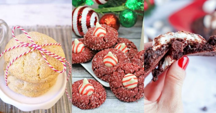 A collage of amazing Christmas cookie recipes with candy canes.