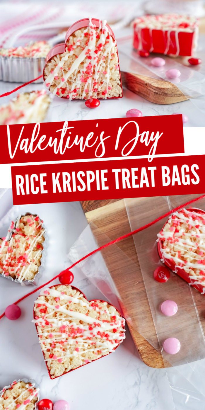 Valentine's Day Rice Krispie Treat bags.