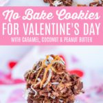 No Bake Peanut Butter Valentines Cookies