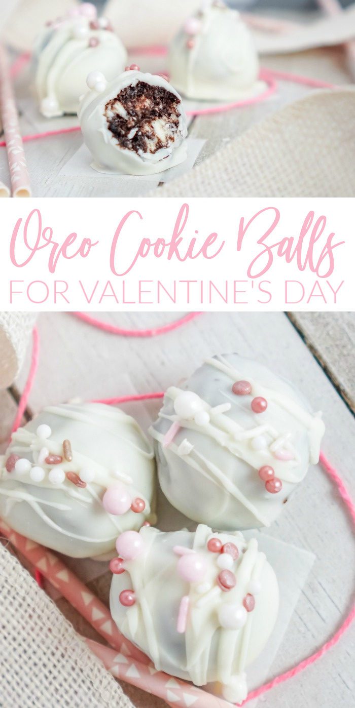 No Bake Oreo Cheesecake Balls for Valentine's Day.