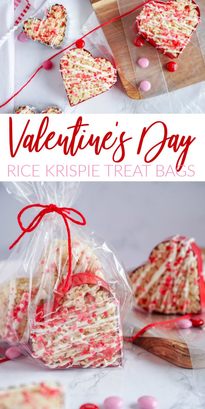 Valentine's Day Rice Krispie Treat bags.