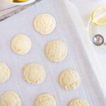Lemon Sugar Cookies Recipe on Baking Sheet
