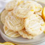 Plate of Chewy Lemon Sugar Cookies