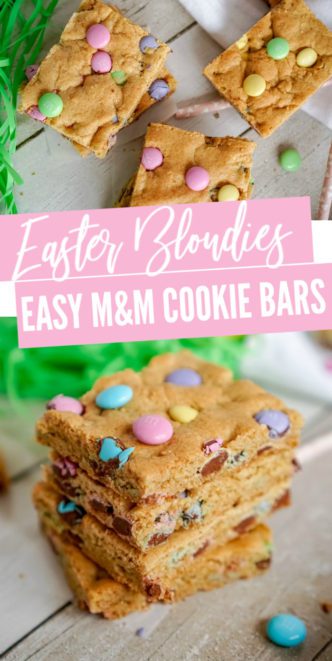 Easter Blondie Easy Cookie Bar Recipe.
