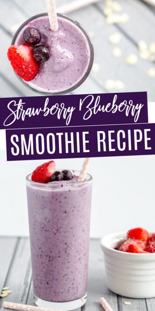 Strawberry Blueberry Smoothie Recipe - Lemon Peony