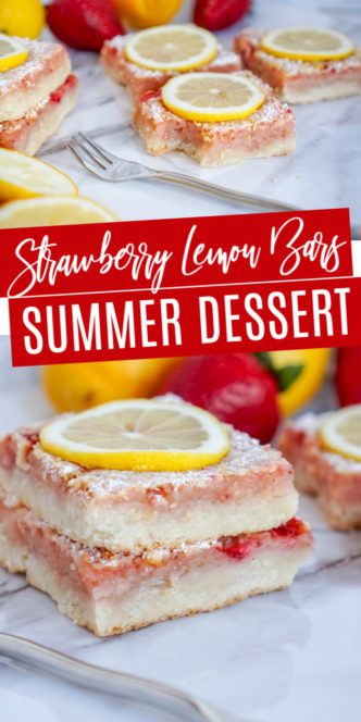 Strawberry Lemon Bars Recipe: Summer Dessert