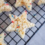 4th of July Star Rice Krispies Treats Recipe on Cooling Rack