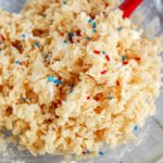 4th of July Star Rice Krispies Treats Recipe with Holiday Sprinkles