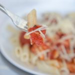 Chicken Penne Pasta on fork