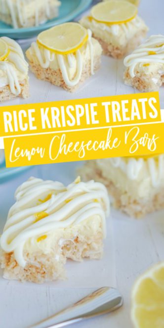 Lemon Cheesecake Rice Krispie Treats