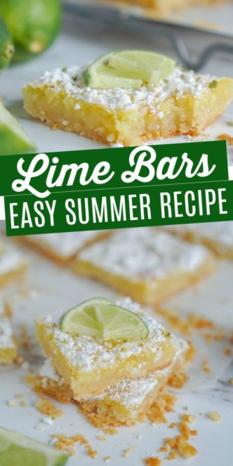 Lime Bars on a Marble Plate