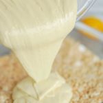 No Bake Lemon Cheesecake Rice Krispie Treats Recipe Pouring Cheesecake