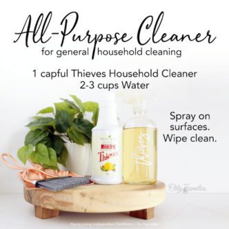 All purpose cleaner for general household cleaning, featuring Young Living product hacks.