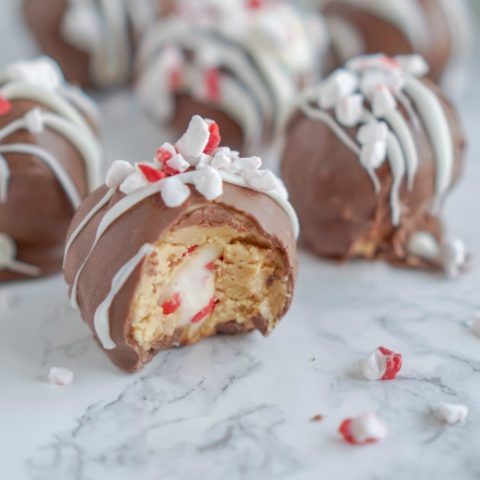 Peanut Butter Balls Recipe with Peppermint