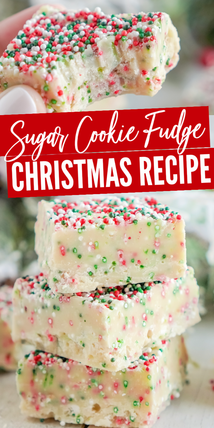 Christmas Sugar Cookie Fudge - Lemon Peony