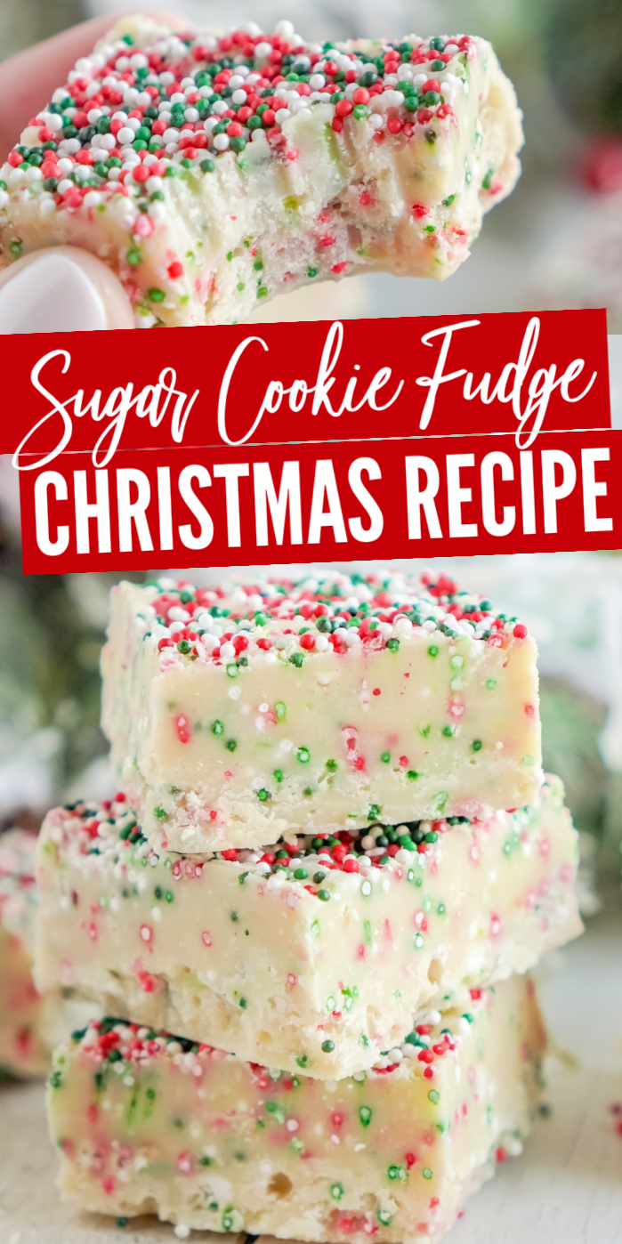 Christmas Sugar Cookie Fudge