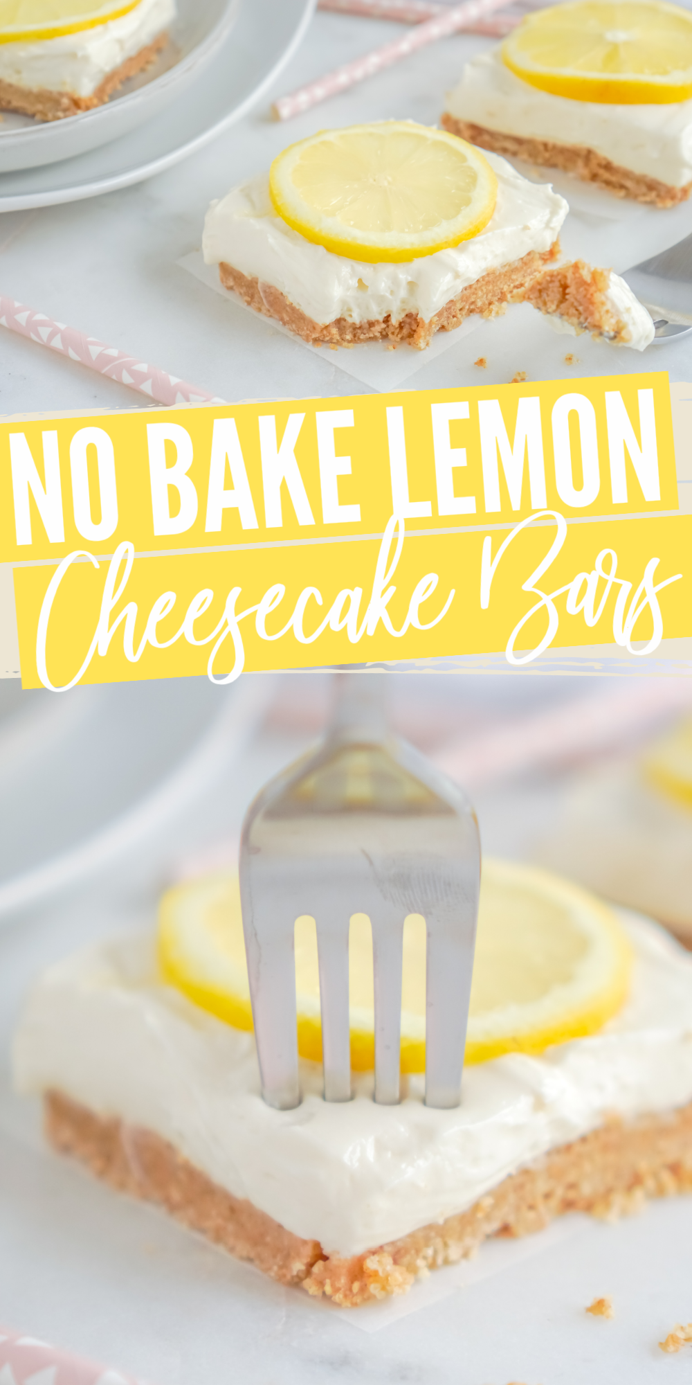 No Bake Lemon Cheesecake Bars